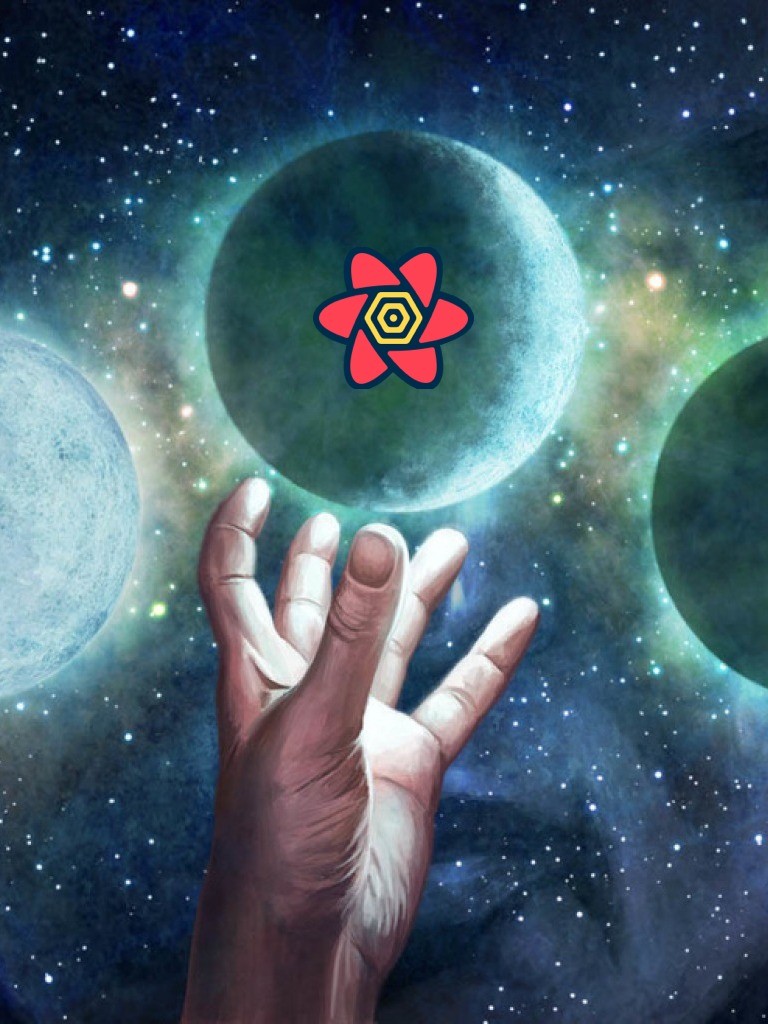 Three moons and a hand pondering between which one to pick, the middle one has the React Query logo